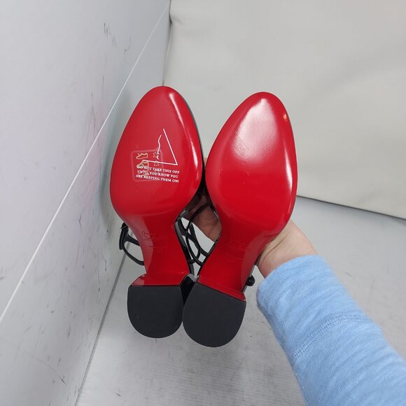 Christian Louboutin Jane Patent Strappy Slingback Pumps - Picture 2 of 12